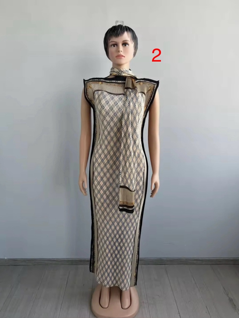 Fashion Buba Silk Dress With Scarf - Picture 3 of 11